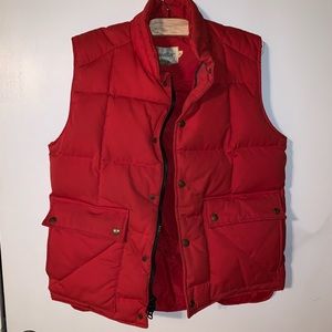 Vintage Red Puffer Vest | L